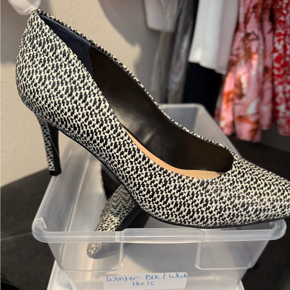 Elegant Black and White Heels